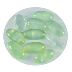 riyogems 1st grön prehnite cabochon 9x18 mm marquise form skönhetskvalitet pärla