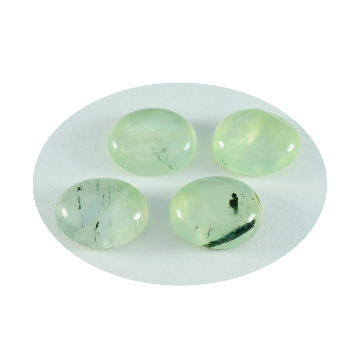 riyogems 1pc green prehnite cabochon 10x12 mm oval shape good quality gems