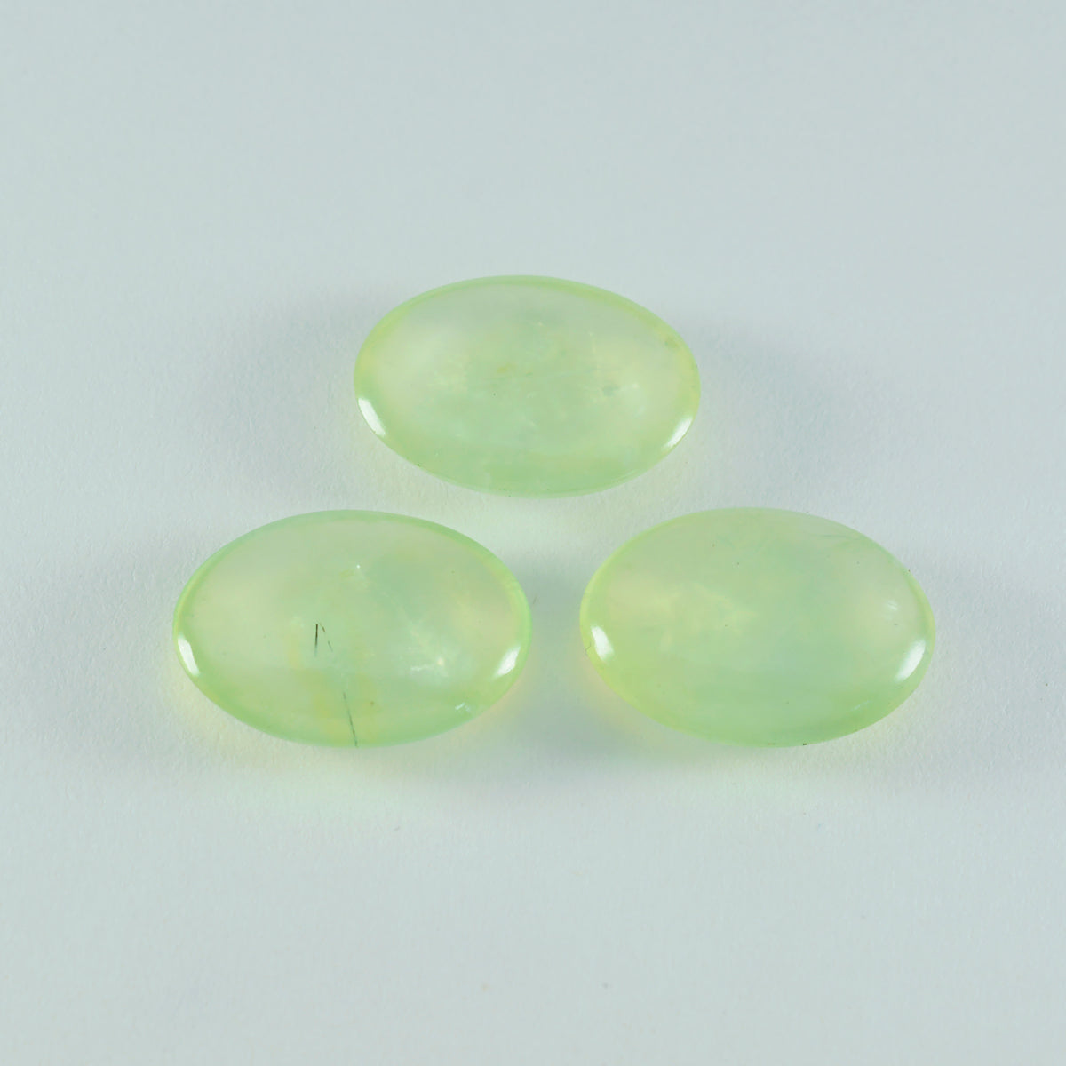 riyogems 1шт зеленый пренит кабошон 10х14 мм овальной формы, камень хорошего качества