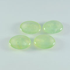 riyogems 1 st grön prehnite cabochon 12x16 mm oval form vacker kvalitetsädelsten