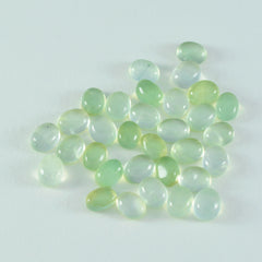 riyogems 1шт зеленый пренит кабошон 3x5 мм овальной формы милый качественный камень