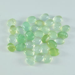 riyogems 1pc green prehnite cabochon 6x8 mm oval shape aaa quality loose gems