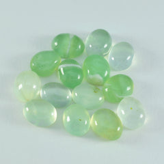 Riyogems 1PC Green Prehnite Cabochon 7x9 mm Oval Shape A+ Quality Loose Stone