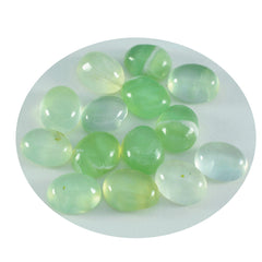 Riyogems 1PC Green Prehnite Cabochon 8x10 mm Oval Shape A+1 Quality Loose Gemstone