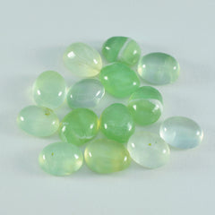 riyogems 1шт зеленый пренит кабошон 8x10 мм овальной формы A+1 качество свободный драгоценный камень