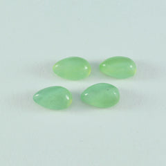 Riyogems 1PC Green Prehnite Cabochon 12x16 mm Pear Shape astonishing Quality Gemstone