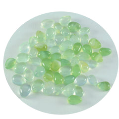 riyogems 1 st grön prehnite cabochon 3x5 mm päronform attraktiv kvalitet lös pärla