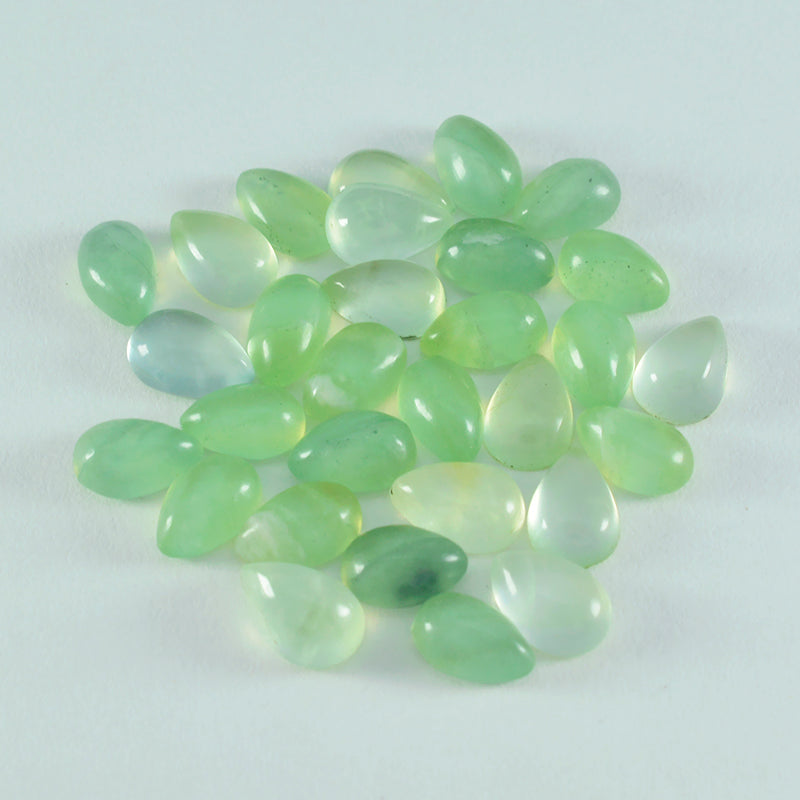 riyogems 1 шт. зеленый пренит кабошон 6x9 мм грушевидной формы красивый качественный свободный драгоценный камень