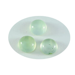 Riyogems 1PC Green Prehnite Cabochon 10x10 mm Round Shape superb Quality Gemstone