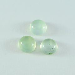 Riyogems 1PC Green Prehnite Cabochon 10x10 mm Round Shape superb Quality Gemstone