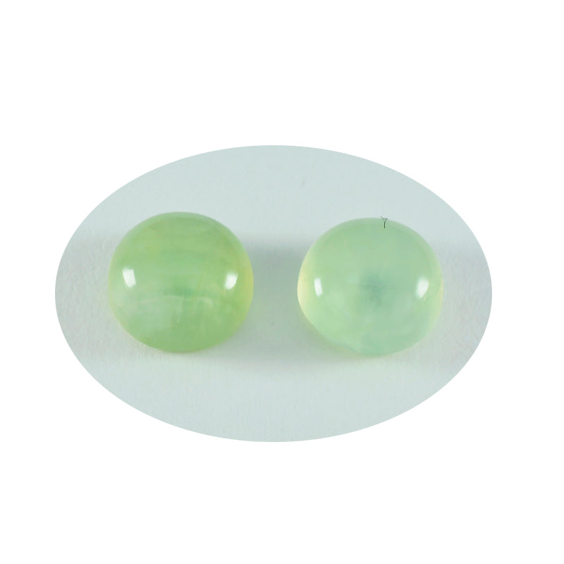 riyogems 1 шт. зеленый пренит кабошон 13x13 мм круглая форма, россыпной камень удивительного качества