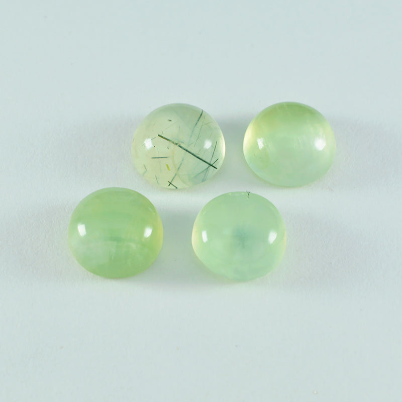 riyogems 1 шт. зеленый пренит кабошон 14x14 мм круглой формы милый качественный свободный драгоценный камень