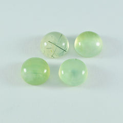 Riyogems 1PC Green Prehnite Cabochon 14x14 mm Round Shape cute Quality Loose Gemstone
