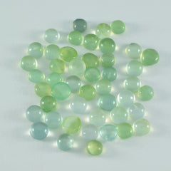 riyogems 1pc グリーン プレナイト カボション 3x3 mm ラウンド形状の素敵な品質のルース宝石