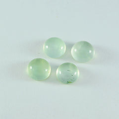 Riyogems 1PC Green Prehnite Cabochon 9x9 mm Round Shape sweet Quality Stone