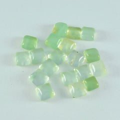 riyogems 1 шт. зеленый пренит кабошон 10x10 мм квадратной формы хорошее качество свободный драгоценный камень