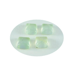 riyogems 1 st grön prehnite cabochon 11x11 mm fyrkantig form vacker kvalitetspärla