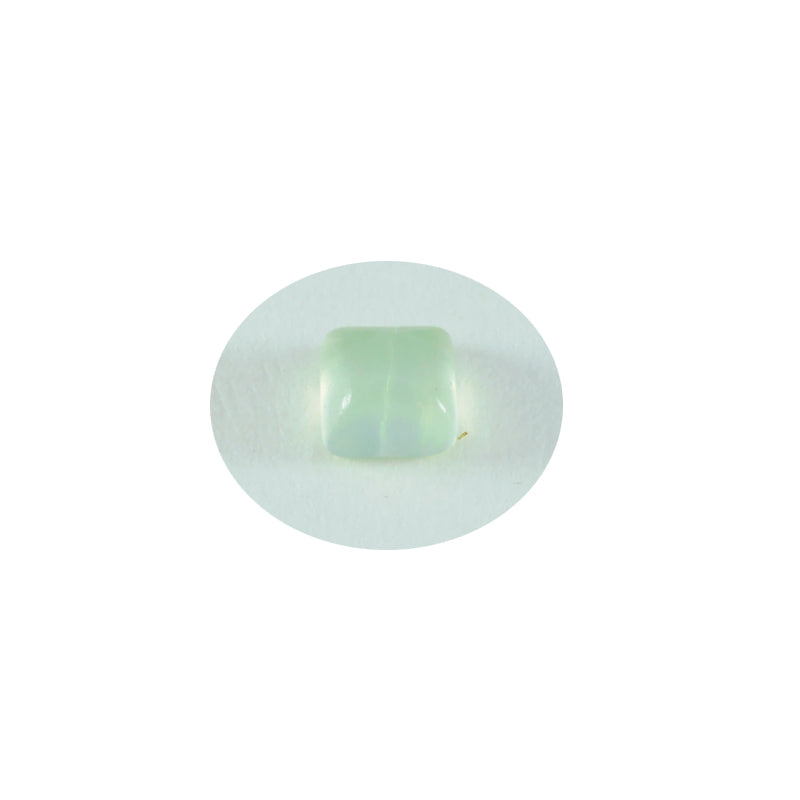 Riyogems 1PC Green Prehnite Cabochon 12x12 mm Square Shape attractive Quality Gems