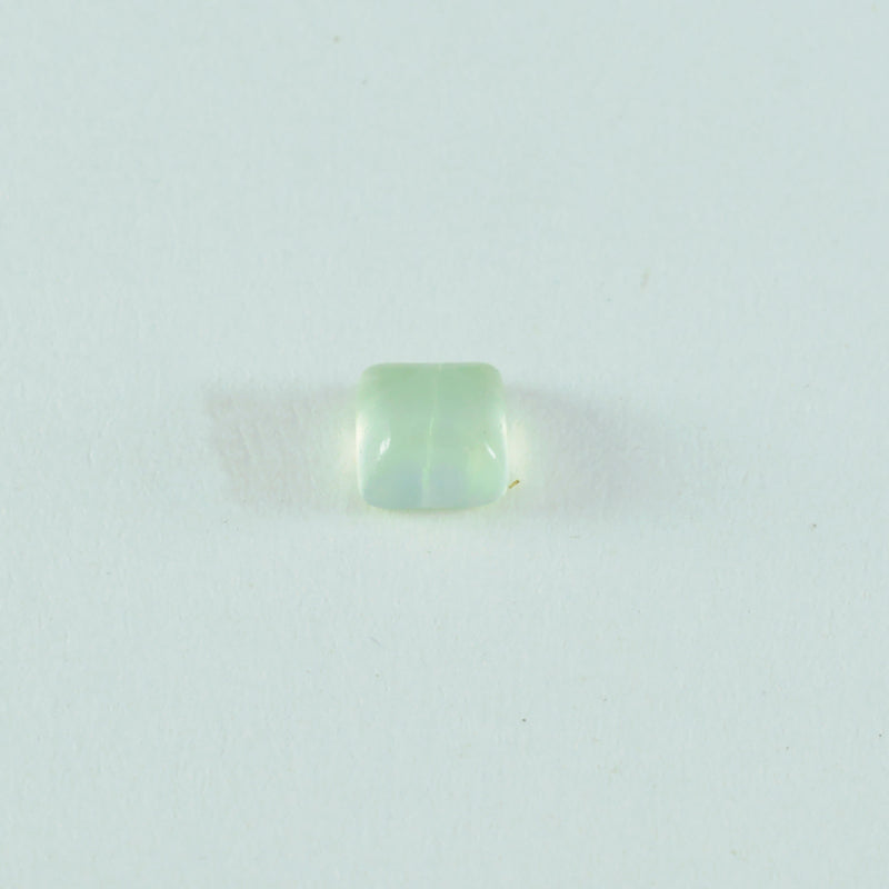 riyogems 1pc グリーン プレナイト カボション 12x12 mm 正方形の形状の魅力的な品質の宝石