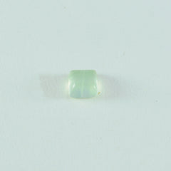 riyogems 1pc グリーン プレナイト カボション 12x12 mm 正方形の形状の魅力的な品質の宝石