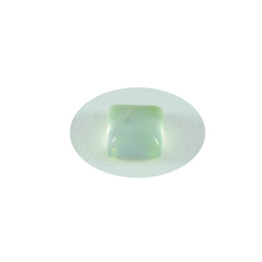 Riyogems 1 Stück grüner Prehnit-Cabochon, 15 x 15 mm, quadratische Form, gut aussehender, hochwertiger loser Edelstein