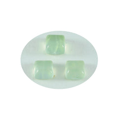 riyogems 1 st grön prehnite cabochon 5x5 mm fyrkantig form aaa kvalitetssten