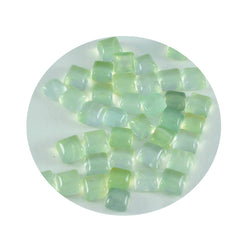 riyogems 1pc グリーン プレナイト カボション 7x7 mm 正方形 a+1 品質ルース宝石