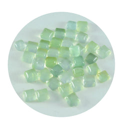 Riyogems 1PC Green Prehnite Cabochon 8x8 mm Square Shape A1 Quality Loose Gems