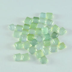Riyogems 1PC Green Prehnite Cabochon 8x8 mm Square Shape A1 Quality Loose Gems