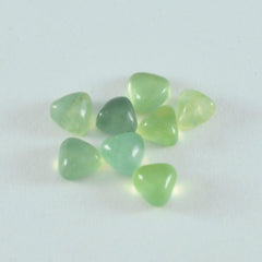 riyogems 1pc cabochon di prehnite verde 10x10 mm forma trilione pietra preziosa di grande qualità