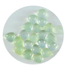 Riyogems 1 pieza cabujón de prehnita verde 4x4 mm forma de billón gemas sueltas de buena calidad