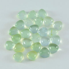 riyogems 1pc グリーン プレナイト カボション 7x7 mm 兆形状の驚くべき品質の宝石