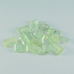 Riyogems 1PC Green Prehnite Faceted 5x10 mm Baguett Shape amazing Quality Gemstone