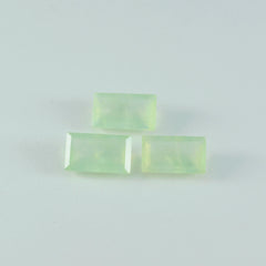 Riyogems 1PC Green Prehnite Faceted 8x16 mm Baguett Shape AA Quality Loose Stone