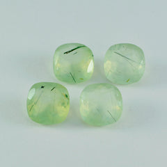 riyogems 1шт зеленый пренит граненый 13х13 мм красивый качественный драгоценный камень в форме подушки