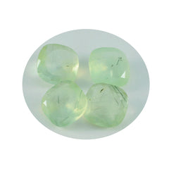 Riyogems 1PC Groene Prehniet Facet 14x14 mm Kussenvorm mooie Kwaliteit Edelstenen