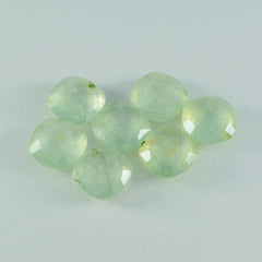 Riyogems 1PC Green Prehnite Faceted 8x8 mm Cushion Shape Good Quality Gemstone