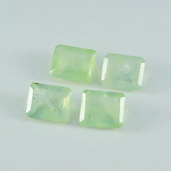 Riyogems 1PC Green Prehnite Faceted 10x14 mm Octagon Shape wonderful Quality Gemstone