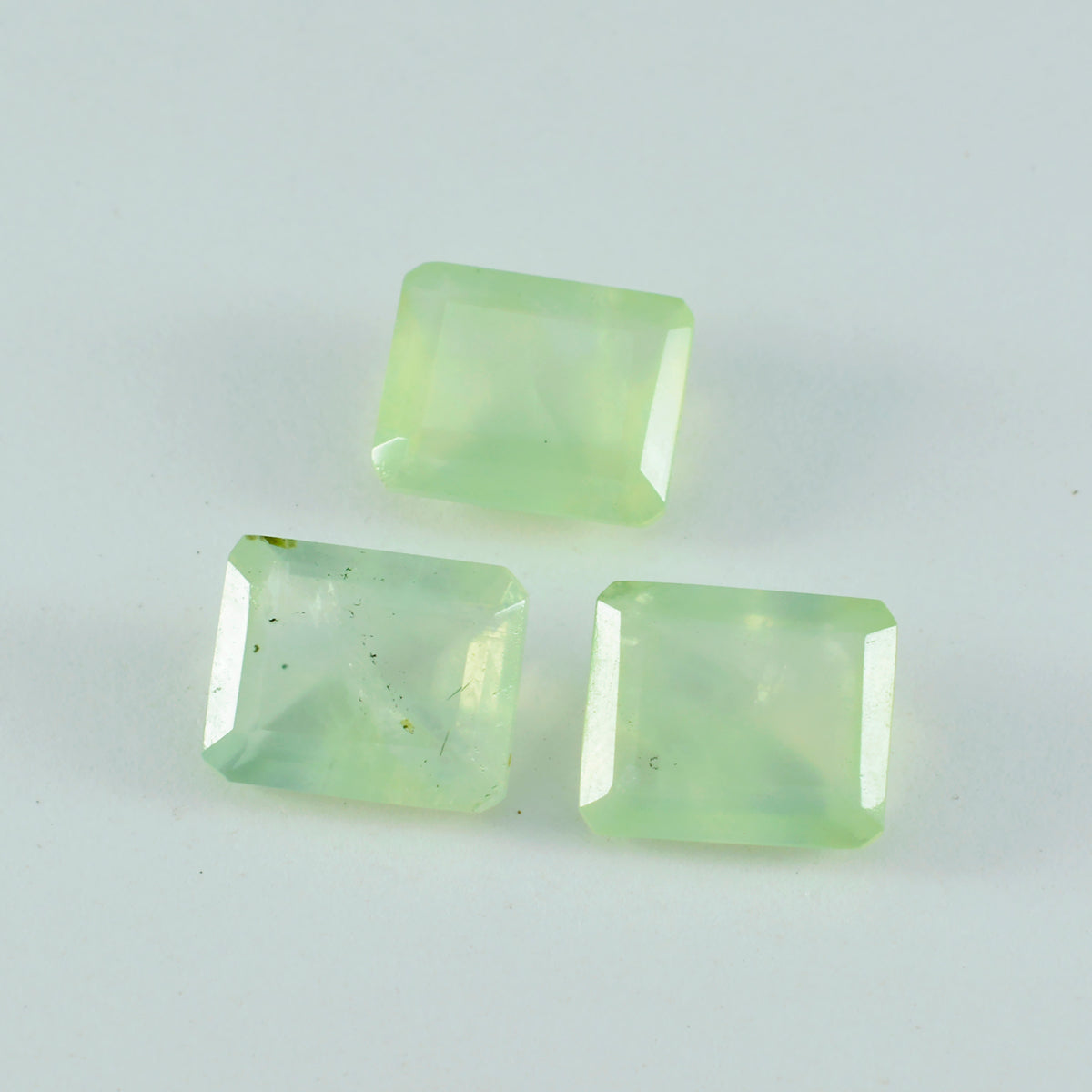 Riyogems 1PC Green Prehnite Faceted 12x16 mm Octagon Shape sweet Quality Loose Gem