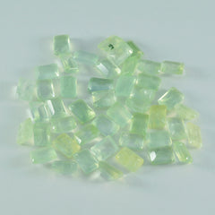 Riyogems, 1 pieza, prehnita verde facetada, forma octágono de 4x6mm, gema suelta de buena calidad