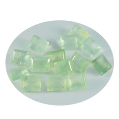 riyogems 1st grön prehnit fasetterad 5x7 mm oktagonform lösa ädelstenar av häpnadsväckande kvalitet