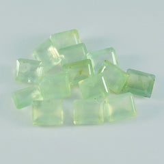 riyogems 1 st grön prehnit fasetterad 6x8 mm oktagonform härlig kvalitet lös sten