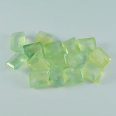 Riyogems, 1 pieza, prehnita verde facetada, 8x10mm, forma octágono, gema de gran calidad