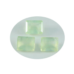 riyogems 1pc préhnite verte à facettes 9x11 mm forme octogonale pierres précieuses de qualité fantastique