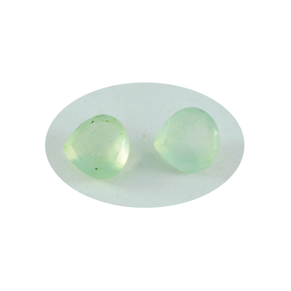 Riyogems 1PC Green Prehnite Faceted 5x5 mm Heart Shape superb Quality Loose Gems