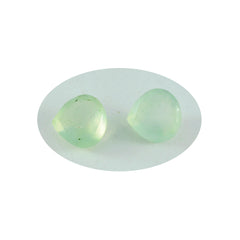 riyogems 1 pezzo di prehnite verde sfaccettato 5x5 mm a forma di cuore gemme sfuse di ottima qualità