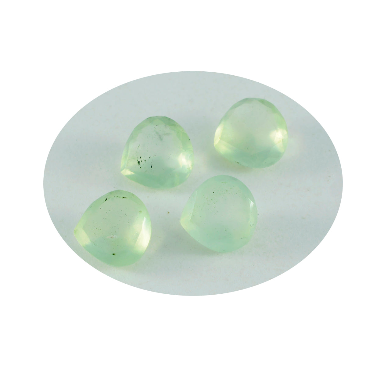 riyogems 1st grön prehnite fasetterad 8x8 mm hjärtform fantastisk kvalitetspärla