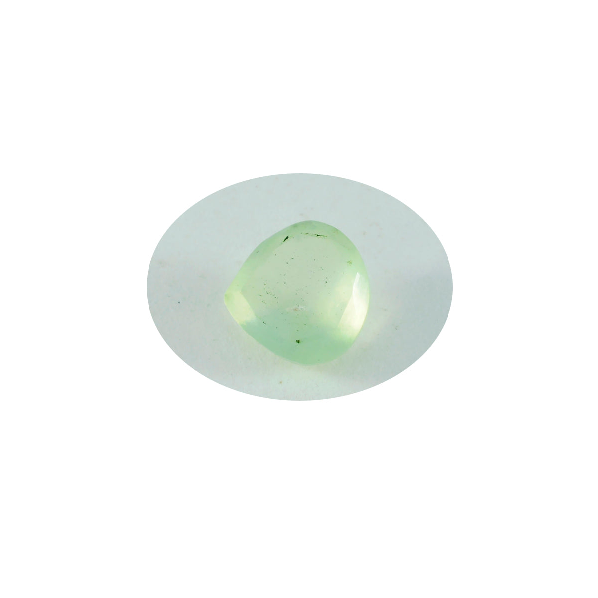 Riyogems 1 pieza prehnita verde facetada 9x9 mm forma de corazón lindas gemas de calidad