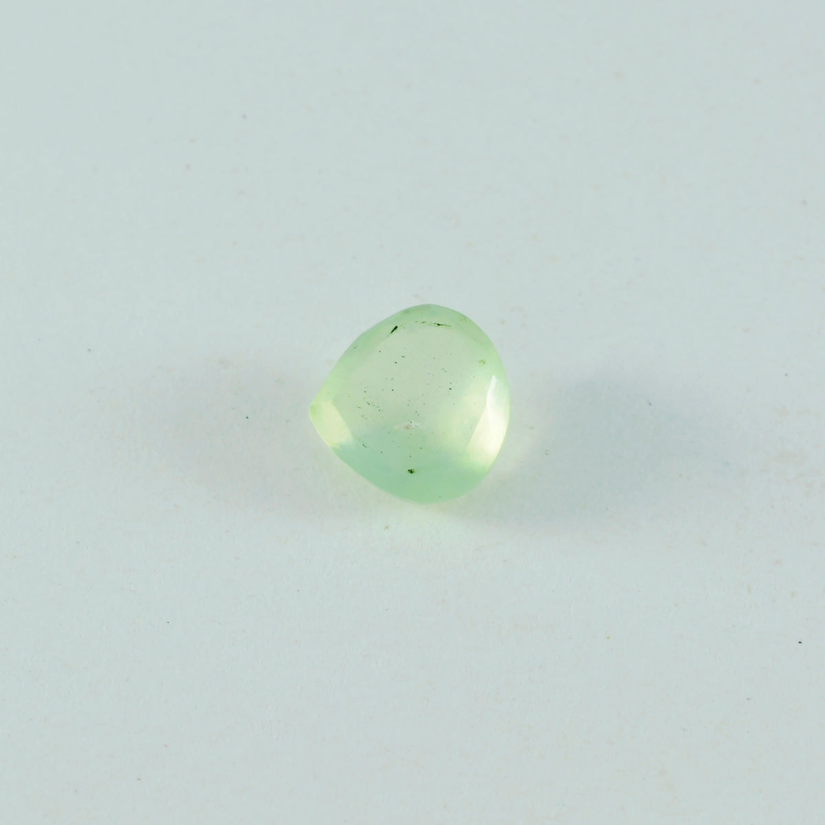riyogems 1 pezzo di prehnite verde sfaccettato 9x9 mm a forma di cuore, gemme di qualità carine