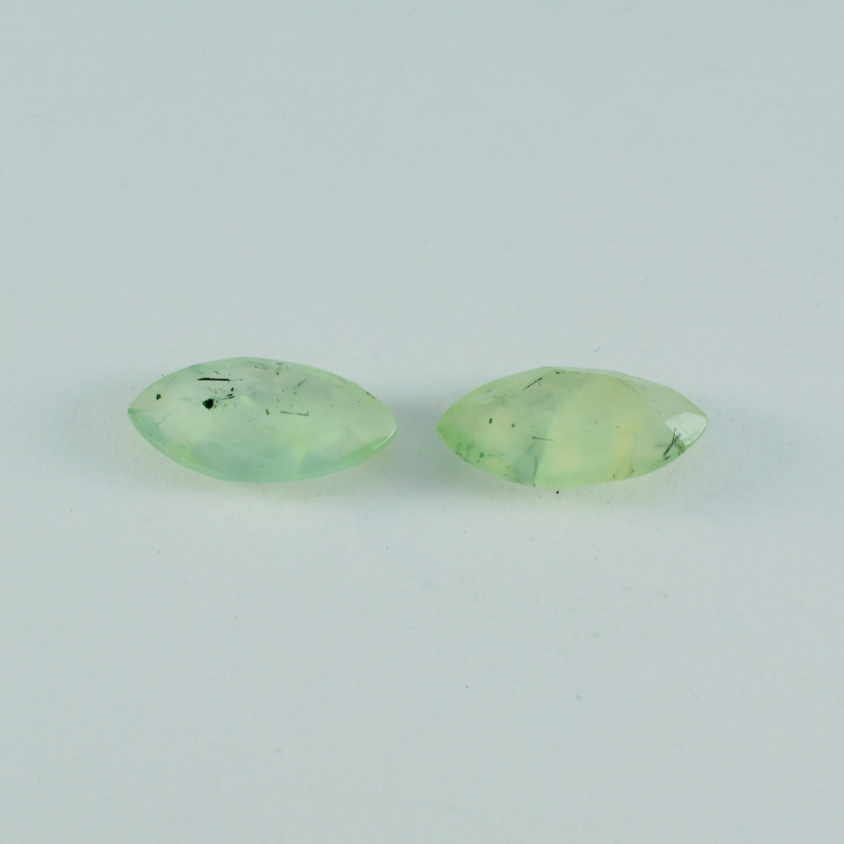 riyogems 1pc prehnite verde sfaccettato 5x10 mm forma marquise gemma sfusa di qualità aaa